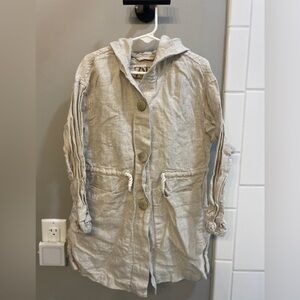 Zara Beige Linen Jacket / Size 6 (116 cm) / NWOT
